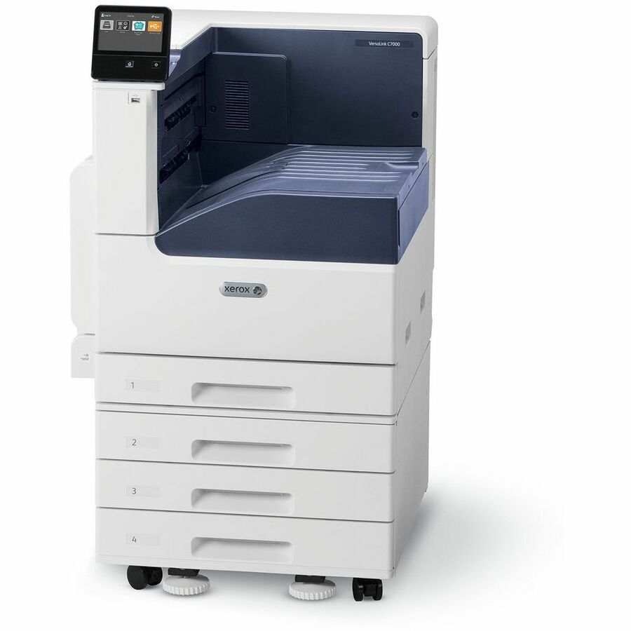 Xerox VersaLink C7000 Single Function Color Printer 35ppm. Duplex, 520 Sheet Standard Tray, 1200x2400 dpi Led, Postscript, 2GB 5 Inch Touch Screen User Interface