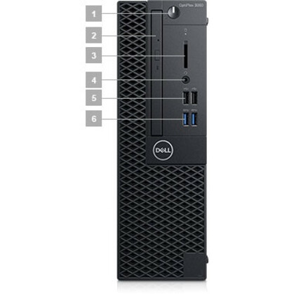 Dell OptiPlex 3000 3060 Desktop Computer - Intel Core i3 8th Gen i3-8100 3.60 GHz - 4 GB RAM DDR4 SDRAM - 500 GB HDD - Small Form Factor