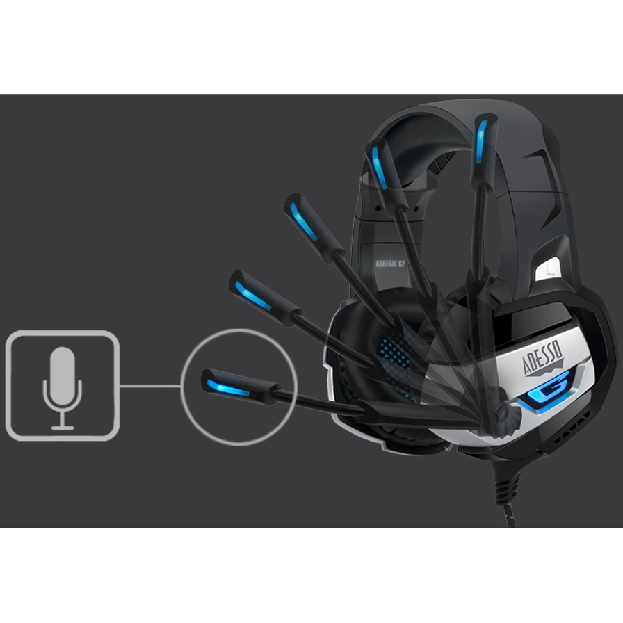 Adesso Stereo USB Gaming Headset with Microphone