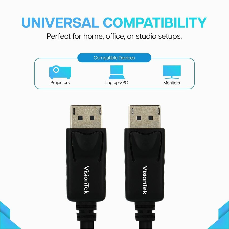 VisionTek DisplayPort to DisplayPort 2M Cable (M/M)