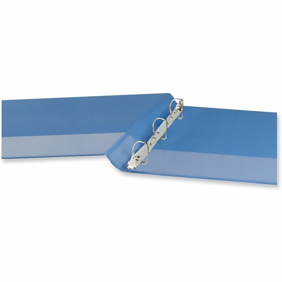 Universal Slant D-Ring View Binder, 3 Rings, 0.5" Capacity, 11 x 8.5, Light Blue - 1/2" Binder Capacity - Letter - 8 1/2" x 11" Sheet Size - 120 Sheet Capacity - 3 Ring(s) - Fastener(s): Ring - Pocket(s): 2, Inside Front & Back - Polypropylene - Light Blu