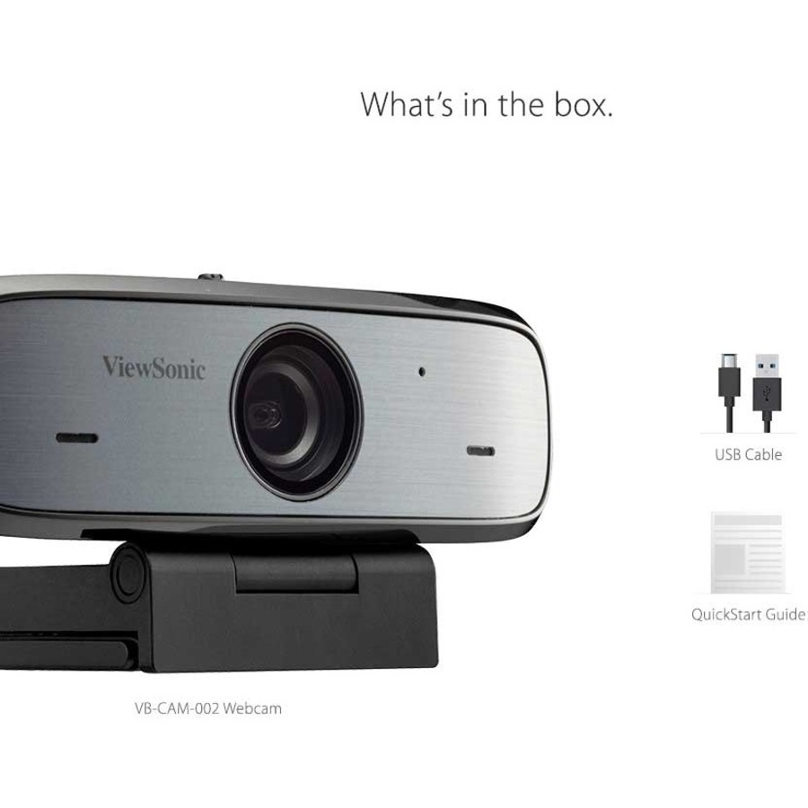 ViewSonic VB-CAM-002 Video Conferencing Camera - 30 fps - Black, Silver - Micro USB