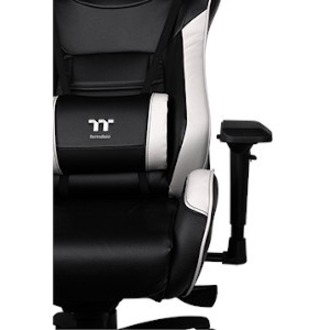 Thermaltake X Fit Black White gaming chair with contoured backrest and high-density padding — alternate view 10