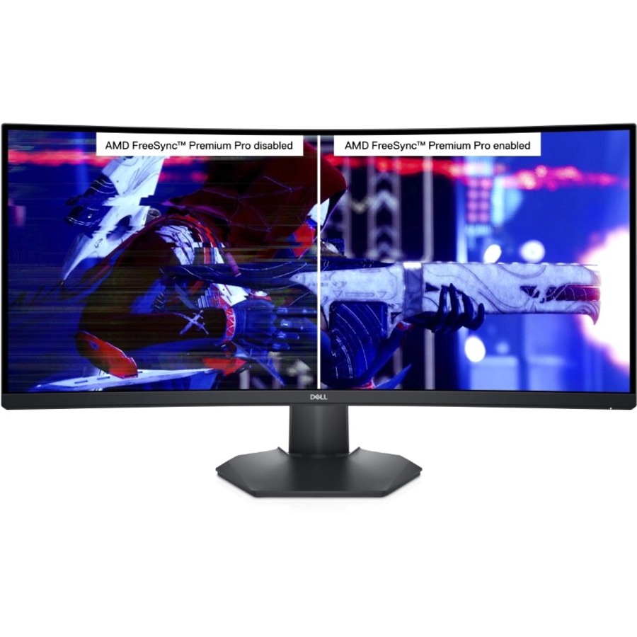 Dell S3422DWG 34" Class UW-QHD Curved Screen Gaming LCD Monitor - 21:9 - Black