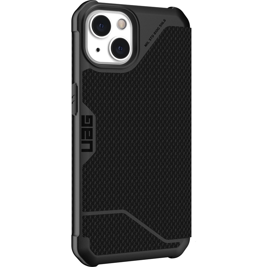 Urban Armor Gear Metropolis Rugged Carrying Case (Folio) Apple iPhone 13 Smartphone - Kevlar Black