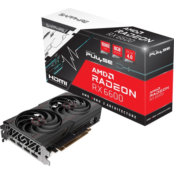 SAPPHIRE PULSE AMD Radeon RX 6600 8GB GDDR6 Gaming Graphics Card
