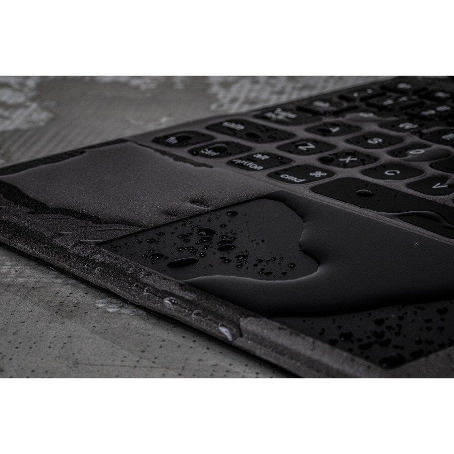 Urban Armor Gear Rugged Keyboard/Cover Case (Folio) for 10.2" Apple iPad (9th Generation) Tablet - Ash, Black