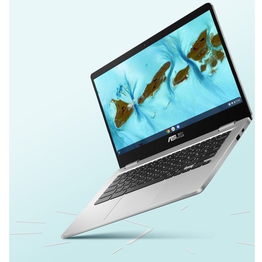 Asus Chromebook C424 C424MA-WH44F 14" Chromebook - Full HD - 1920 x 1080 - Intel Celeron N4020 Dual-core (2 Core) 1.10 GHz - 4 GB Total RAM - 64 GB Flash Memory - Silver