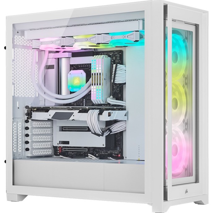 Corsair iCUE 5000X RGB QL Edition Mid-Tower ATX Case - True White