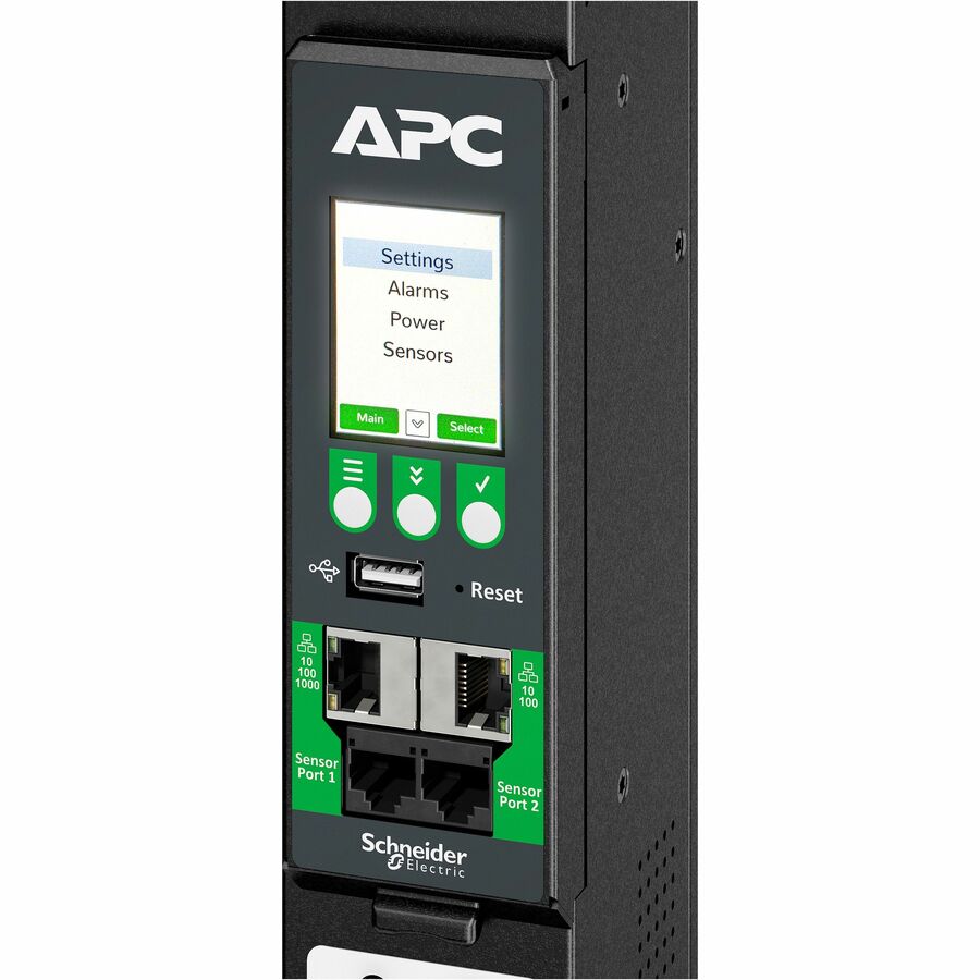 APC NetShelter Rack PDU Advanced, Metered Outlet, 3PH, 22.1kW 400V 32A or 17.3kW 415V 30A, 48 Outlets, IEC309