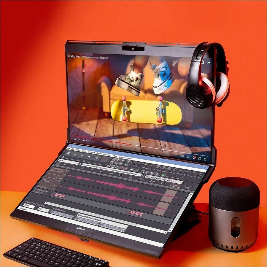 Mobile Pixels Geminos T 24" Dual-Stacked 1080p Monitors with Multi-Touch and Webcam