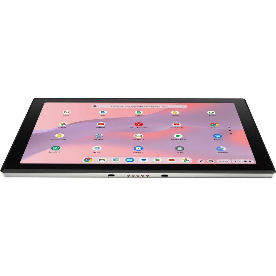 ASUS Chromebook Detachable in silver with 10.5-inch touchscreen and detachable keyboard — alternate view 10