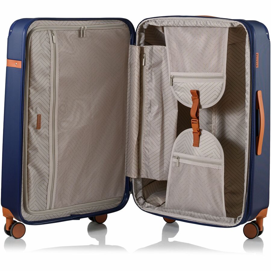 Navy 2-piece travel luggage set with carry-on and large check-in bag for modern trips — alternate view 10
