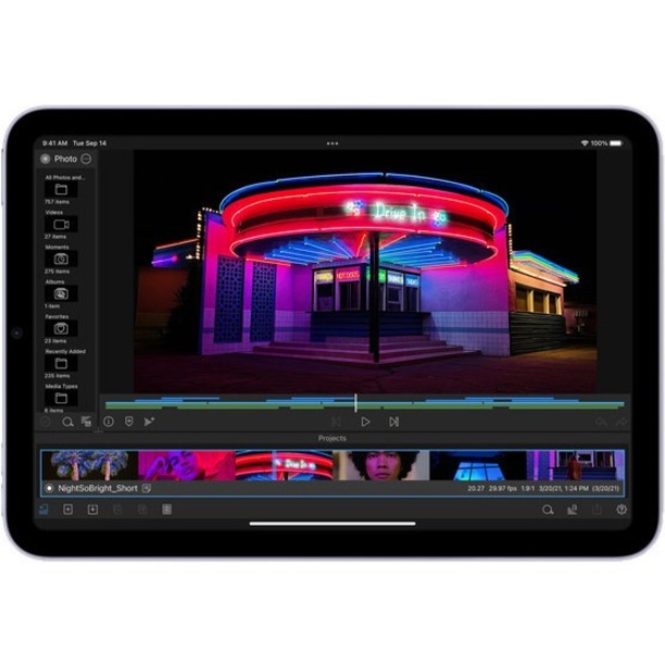 Apple iPad mini with A17 Pro in purple, Wi‑Fi 256GB compact business tablet — alternate view 10