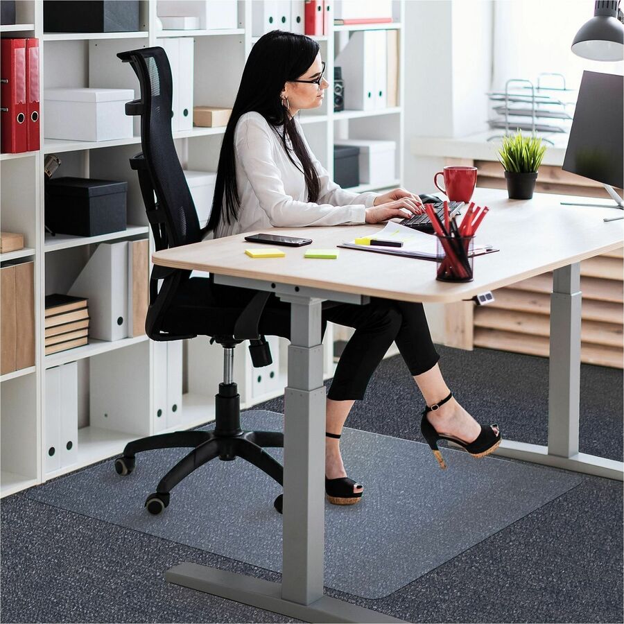 Floortex® Cleartex Unomat Chair Mat - Hard Floor, Commercial, Low Pile, Carpet, Chair - Clear - 1 Each