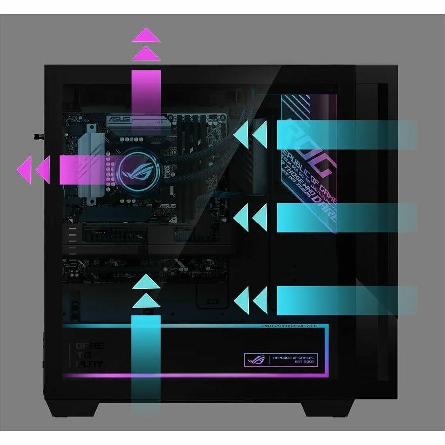 Asus ROG GM700 GM700TZ-PB564 Gaming Desktop Computer - AMD Ryzen 5 8400F - 16 GB - 1 TB PCI Express NVMe 4.0 SSD - Black — Alternate-Image10 image 21
