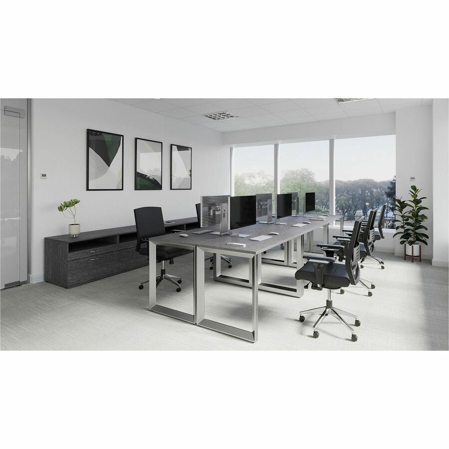 Lorell Relevance Series 2-Drawer File Cabinet Credenza w/Open Shelf