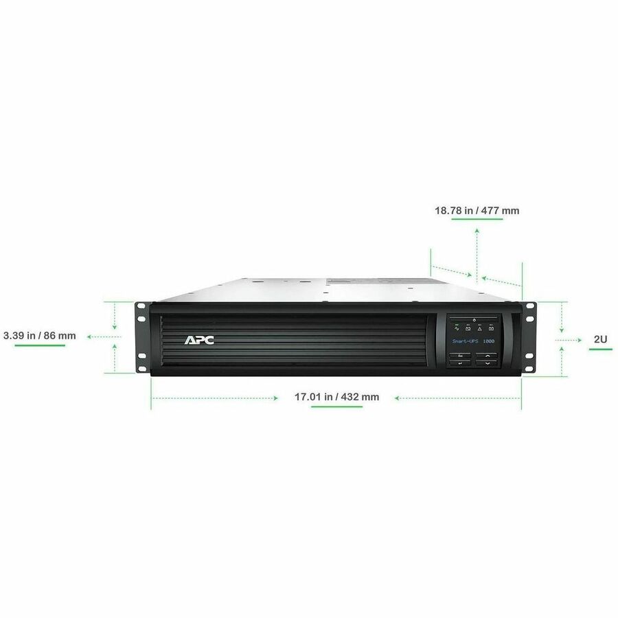 APC - Onduleur montable en rack 1000VA Smart-UPS SMT1000RM2UC