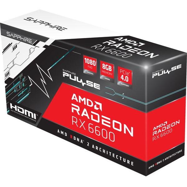 SAPPHIRE PULSE AMD Radeon RX 6600 8GB GDDR6 Gaming Graphics Card