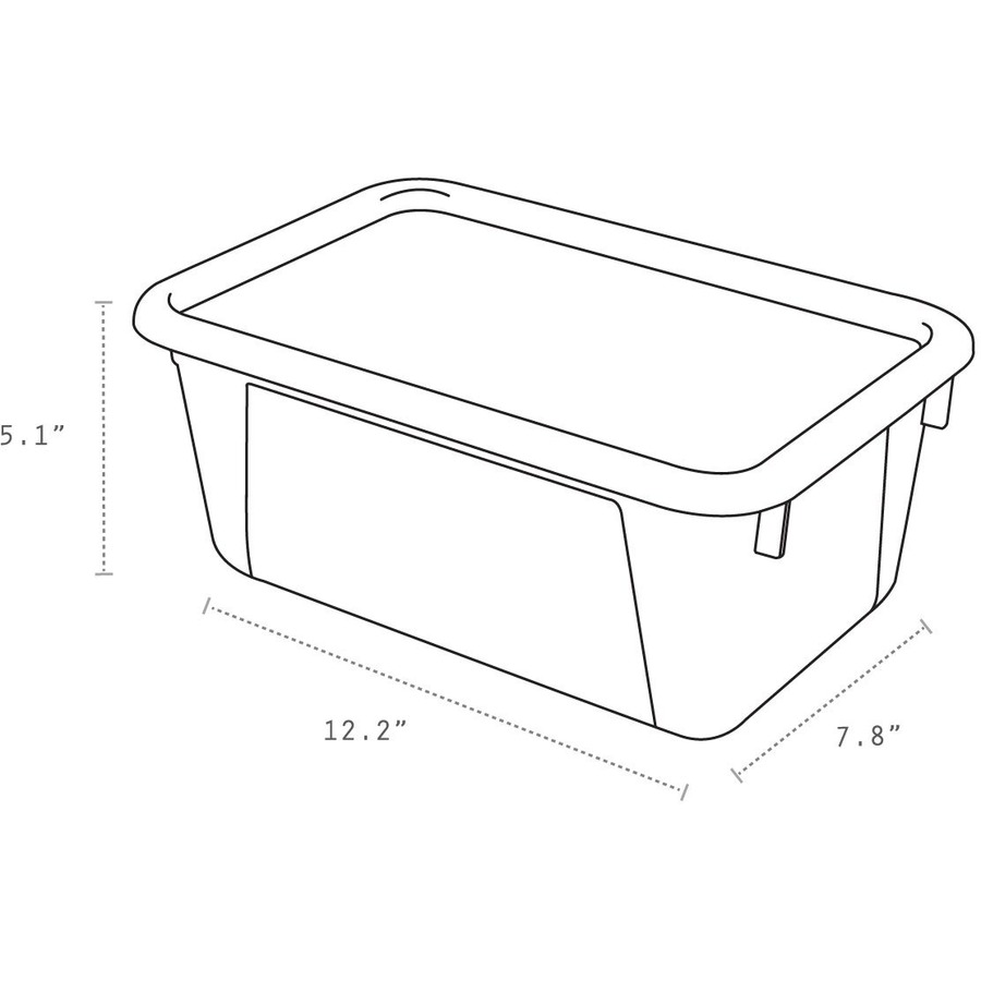 Petit bac à rangement avec couvercle - Storex