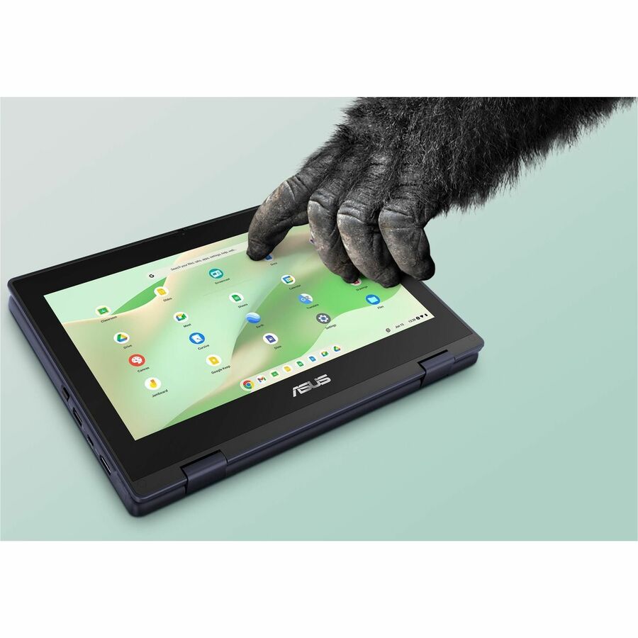 ASUS Chromebook in grey with 11.6-inch HD touch display — alternate view 11