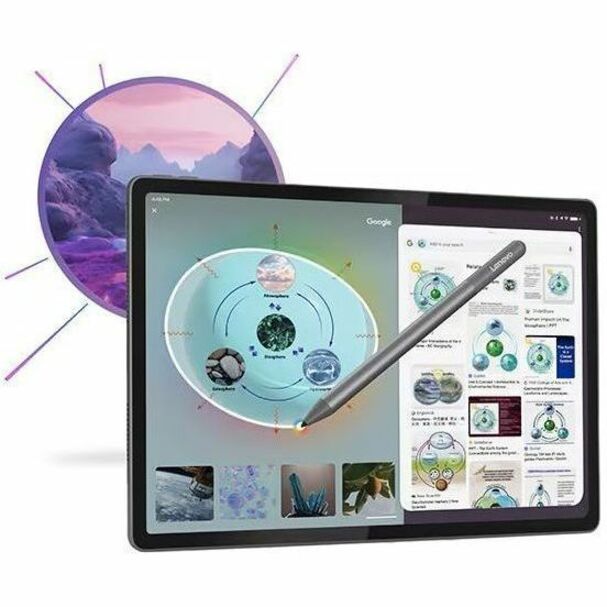 Lenovo - Tablette Idea Tab Plus TB361FU - 12,1 po 2.5K - MediaTek Dimensity 6400 (6 nm) Octa-core (8 c&oelig;urs) - 8 Go - 128 Go Stockage - Android 15 - Gris luna