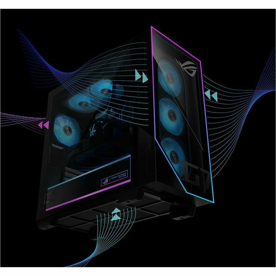 Asus ROG GM700 GM700TZ-PB564 Gaming Desktop Computer - AMD Ryzen 5 8400F - 16 GB - 1 TB PCI Express NVMe 4.0 SSD - Black — Selected Image Large
