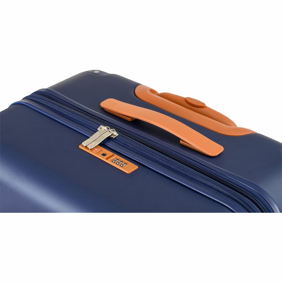Navy 2-piece travel luggage set with carry-on and large check-in bag for modern trips — alternate view 12