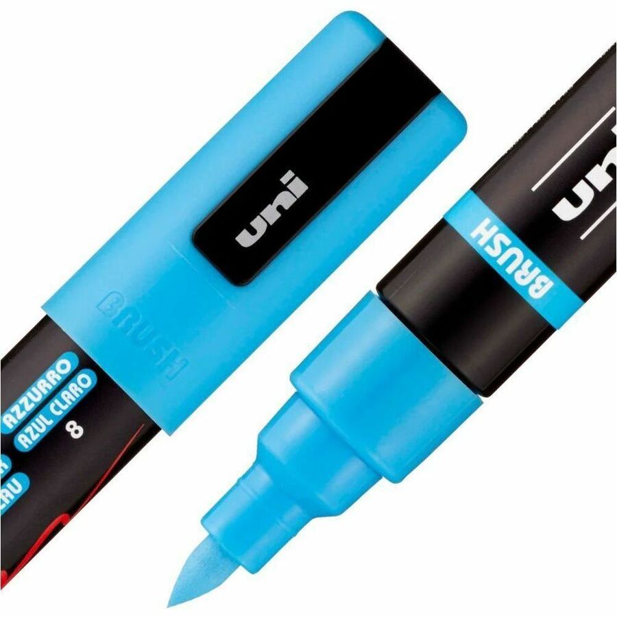 uni&reg; POSCA PC-5BR, Water-Based Brush Tip Paint Markers (8 Pack)