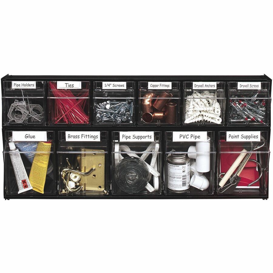 Deflecto Tilt Bin Interlocking Multi-Bin Storage Organizer