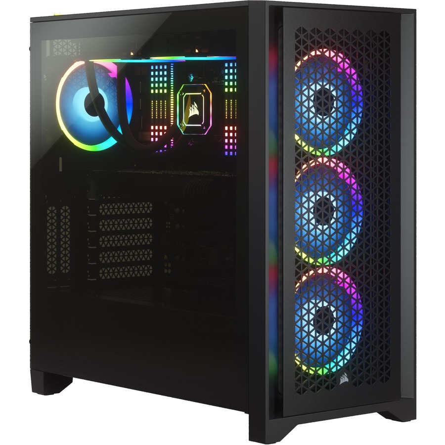 Corsair 4000D AIRFLOW Tempered Glass Mid-Tower ATX Case - Black - Mid-tower - Black - Tempered - 4 x Bay - 2 x 4.72" x Fan(s) Installed - 0 -