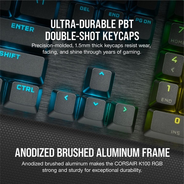 Corsair K100 RGB Mechanical Keyboard - MX Speed Switches
