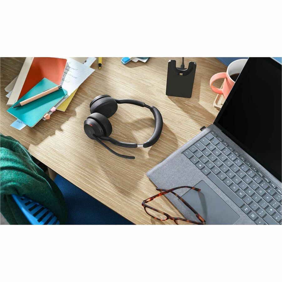 Casque st&eacute;r&eacute;o Evolve2 55 avec support de charge - Jabra