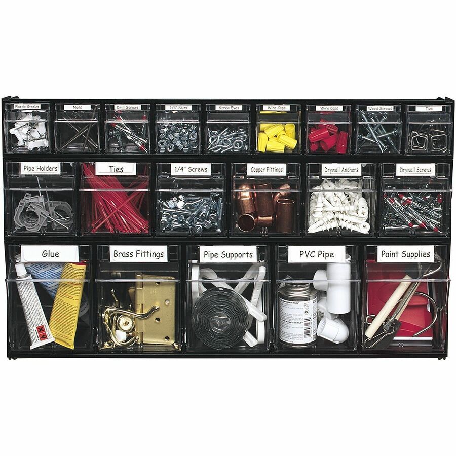 Deflecto Tilt Bin Interlocking Multi-Bin Storage Organizer