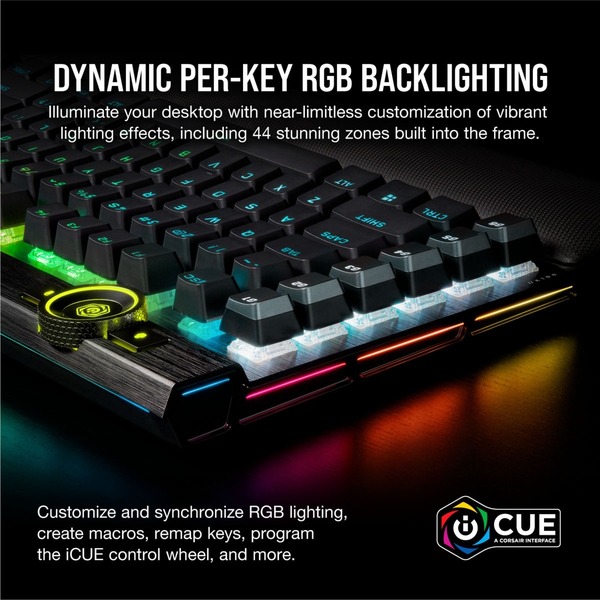 Corsair K100 RGB Mechanical Keyboard - MX Speed Switches