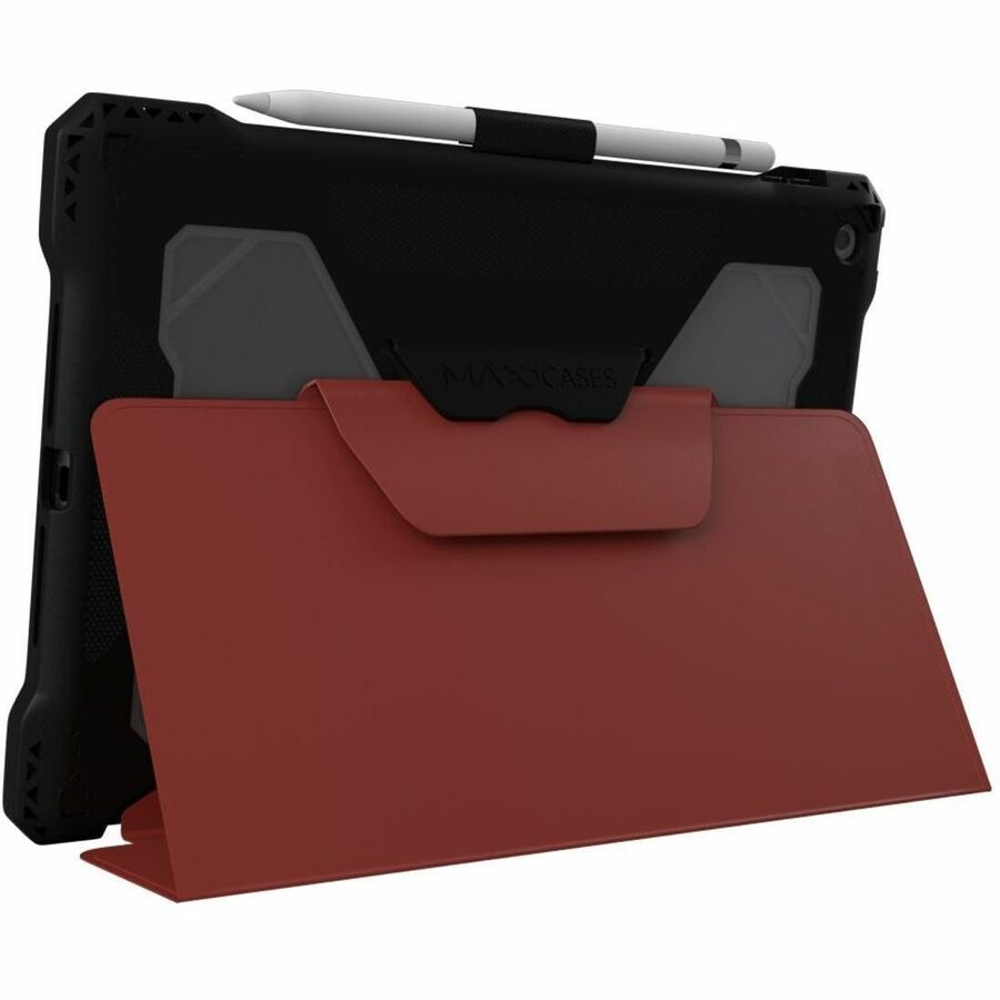 Red wipeable folio case for iPad 9 10.2 in by MAX CASES — alternate view 15
