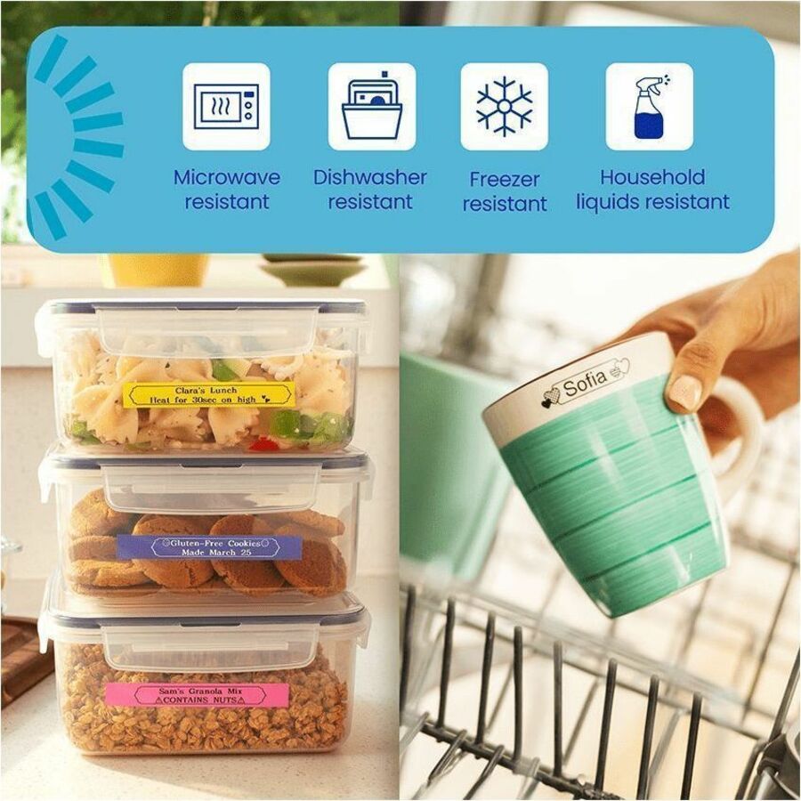 Brother - Ruban d'&eacute;tiquettes BTAG-L33 bleu sur bleu clair pour P-touch