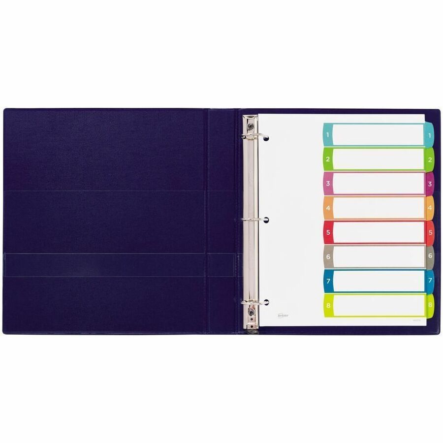 Avery Ready Index&reg; Customizable Table of Contents Dividers 8 Tabs, for Laser and Inkjet Printers