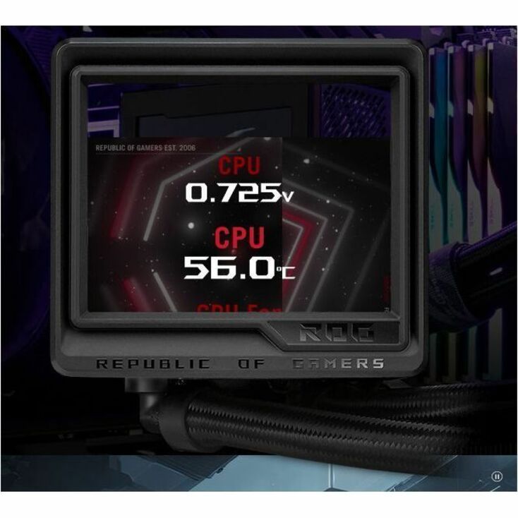ASUS ROG RYUJIN III 360 ARGB EXTREME 360 mm AIO cooler with 3.5-inch LCD and ARGB lighting — alternate view 18