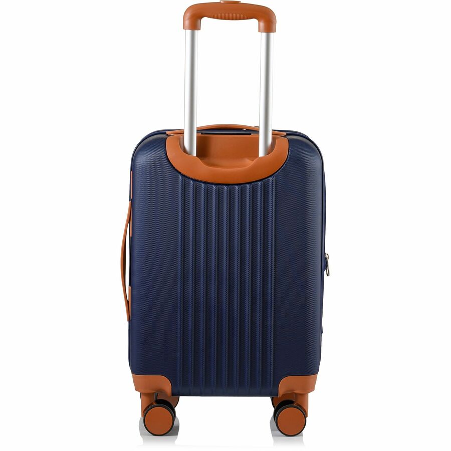 Navy 2-piece travel luggage set with carry-on and large check-in bag for modern trips — alternate view 19