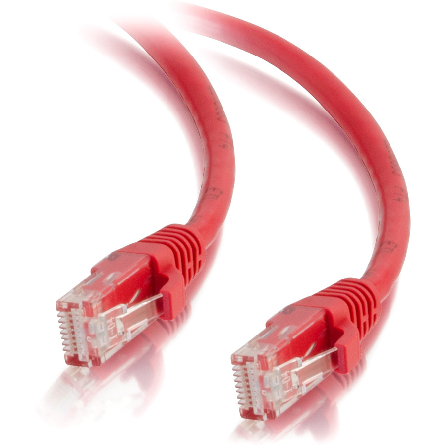 C2G-14ft Cat5e Snagless Unshielded (UTP) Network Patch Cable - Red