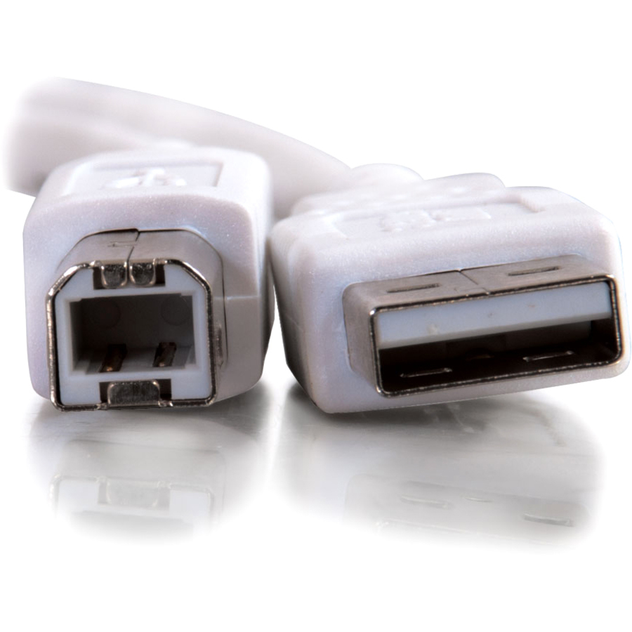 C2G USB Cable - Type A Male - Type B Male - 3m - White - USB Cables - CGO13400