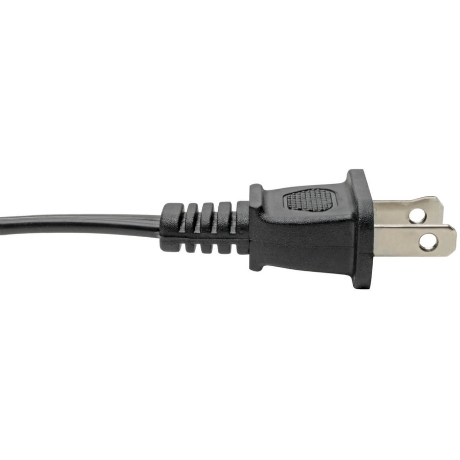 Tripp Lite by Eaton 2-Slot Non-Polarized Replacement Power Cord 1-15P to C7 - 10A 120V 18 AWG 6 ft. (1.83 m) Black