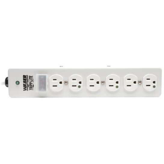 Tripp Lite by Eaton Hospital-Grade Surge Protector with 6 Hospital-Grade Outlets 15 ft. (4.57 m) Cord 1050 Joules UL 1363 Not for Patient-Care Rooms