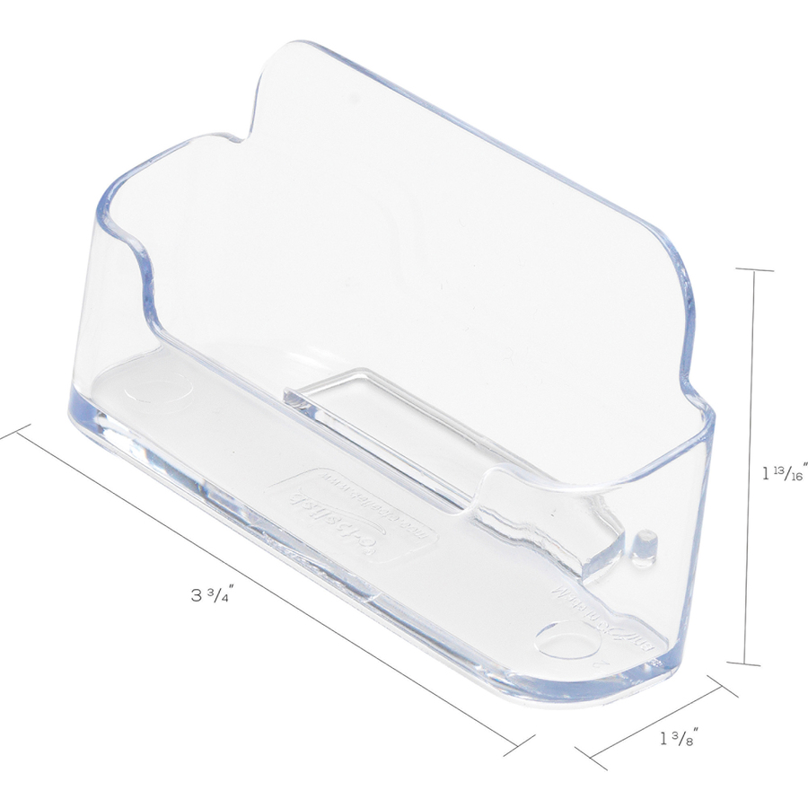 Deflecto Business Card Holders - 1.8" x 3.9" x 1.4" x - Plastic - 2 / Pack - Clear