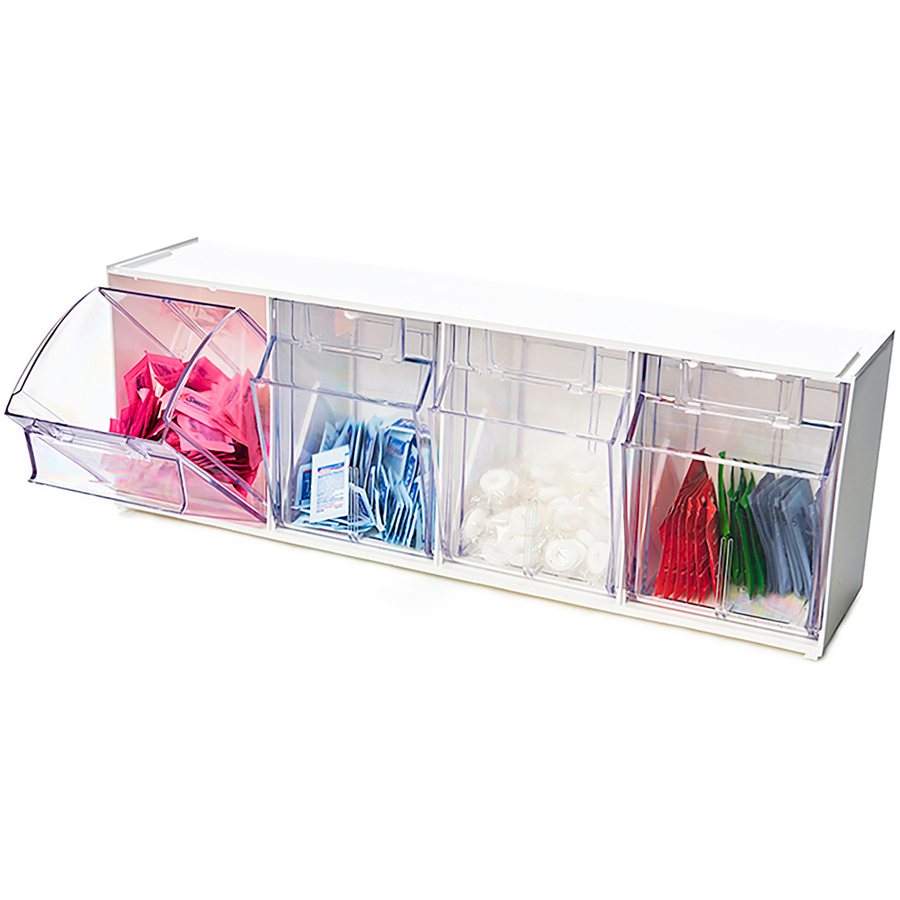 Deflecto Tilt Bin Interlocking Multi-Bin Storage Organizer