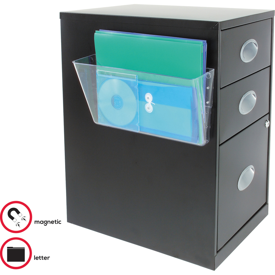 Deflecto Magnetic DocuPocket - 1 Compartment(s) - 7" Height x 13" Width x 4" Depth - Clear - Plastic - 1 Each