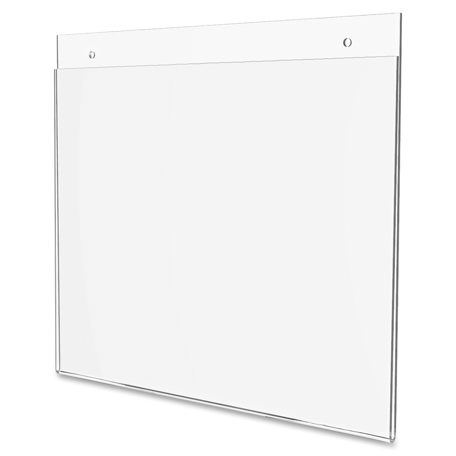 Deflecto Classic Image Wall Mount Sign Holders - 1 Each - 11" (279.40 mm) Width x 8.50" (215.90 mm) Height - Plastic - Clear = DEF68301