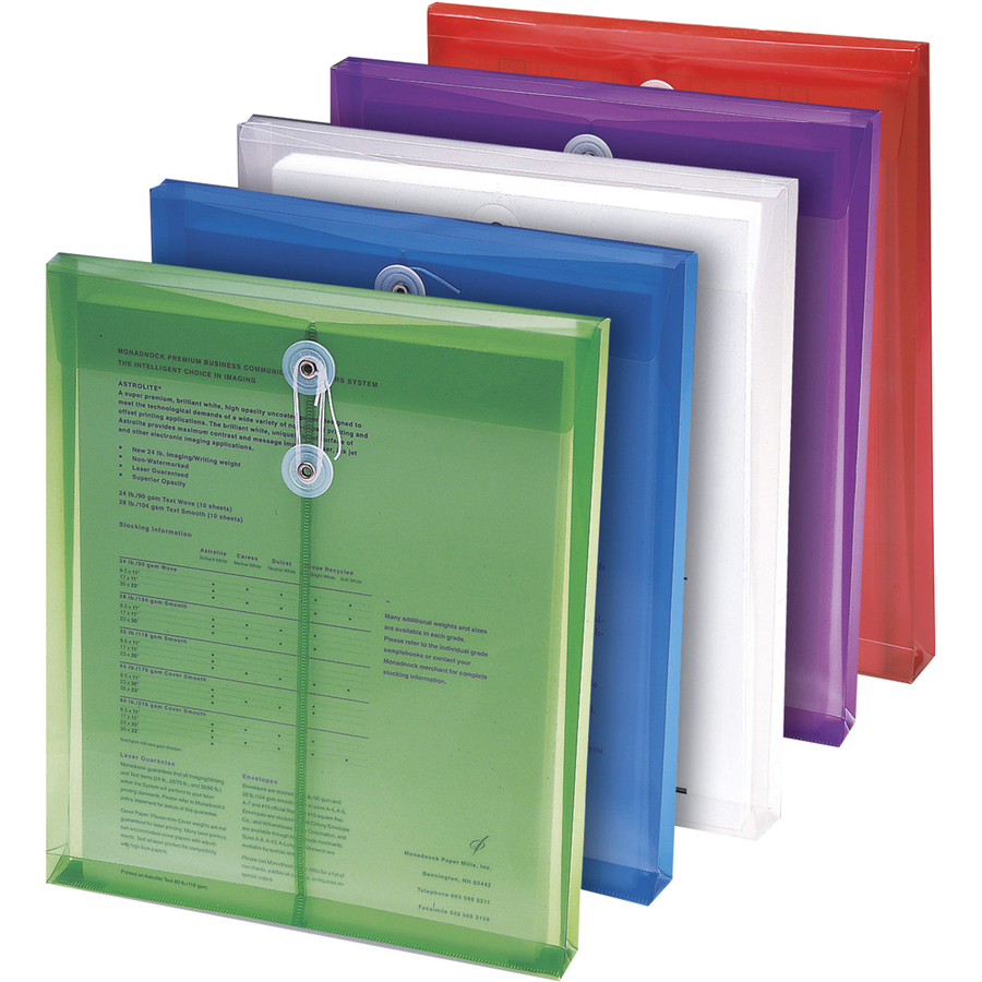 Smead Ultracolor Letter File Pocket - 8 1/2" x 11" - 1 1/4" Expansion - Polypropylene - Purple - 5 / Pack