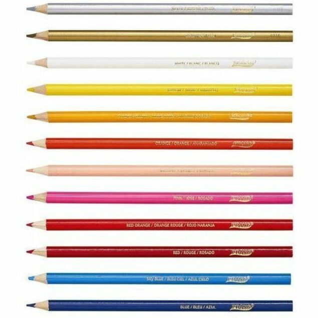 Prang Colored Pencils - 3.3 mm Lead Diameter - Assorted Lead - Assorted Barrel - 24 / Set = DIX22240